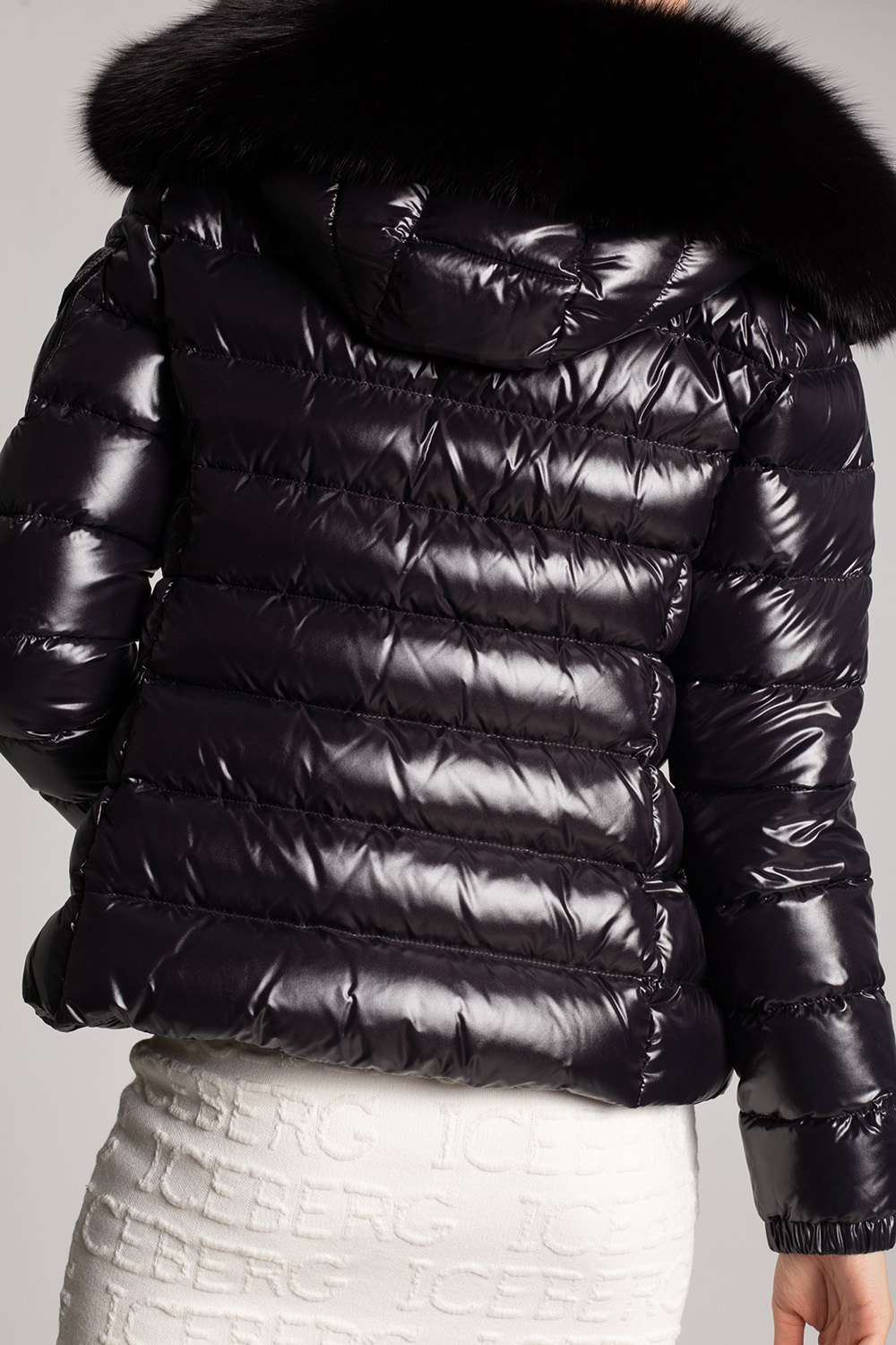 Moncler badyfur black on sale